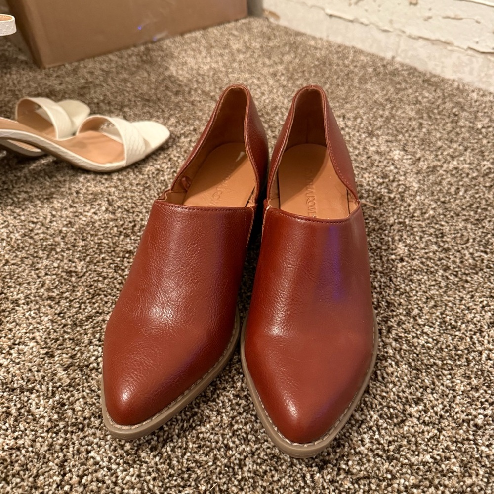 Cynthia Rowley Brown Leather Mules
